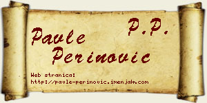 Pavle Perinović vizit kartica